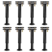 Verstelbare metalen bedframepoten, verbindingsstukken voor bedframes, kledingkasten en banken van 18-33 cm - Set van 4