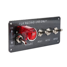 Voor 12V ontstekingspaneelschakelaar auto motor race koolstofvezel tuimelschakelaar