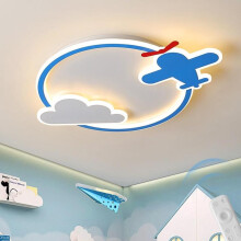 Plafonnier LED rond et créatif à motif dessin animé pour chambre d'enfant avec télécommande