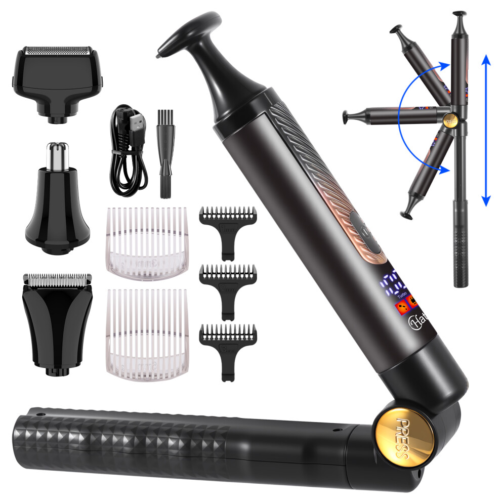 Hatteker Hair Clipper Nose And Ear Trimmer Shaver For Men 4 In 1 Cordless Ipx7