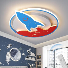 Plafonnier LED rond à motif dessin animé, réglable pour chambre d'enfant, avec télécommande