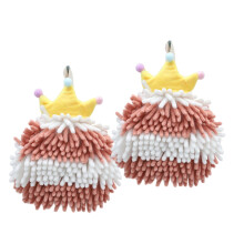 Crown Chenille -pyyhepallosetti – 2 kpl, pinkki