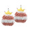 Lot de 2 essuie-mains en chenille Crown, roses 1