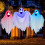 Διακόσμηση με κρεμαστά φαντάσματα για το Halloween με φώτα LED 1