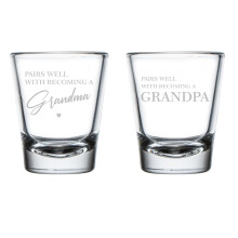 2 borrelglaasjes van 50 ml voor grootouderfeestjes