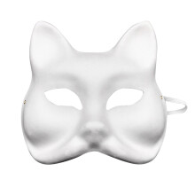 Set de vopsea facială cu animale albe – Măști de hârtie cu 15 piese pentru