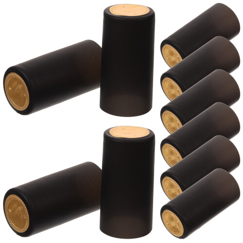 Bouchons de bouteille de vin en PVC noir – 100 pièces