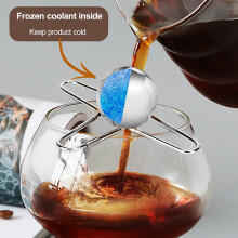 Herramienta de enfriamiento de café con bola de hielo de acero inoxidable