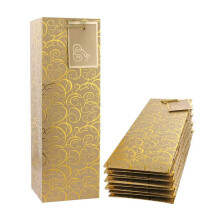 Sacs cabas Kraft dorés 12 x 10 x 36 cm (lot de 10)