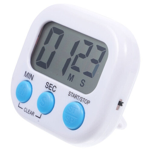 Cronometru digital de bucătărie – ABS, compact, alb