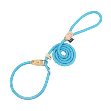 Hondentrainingsriem met reflecterende lus – 0,6 cm diameter x 150 cm lang (blauw)