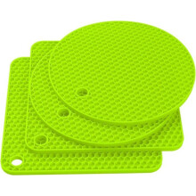 Siliconen onderzetters, 4 stuks, multifunctionele antislip hittebestendige onderzetters voor het openen van potten.
