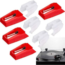 4-delige vervangende diamantnaald voor PM-draaitafels, LP-vinylplaten, audio-draaitafels en vinylspelers - Reserveonderdeel