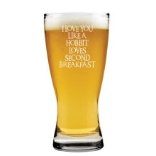 Verre à bière Pilsner de 44 cl « Je t'aime comme un Hobbit »