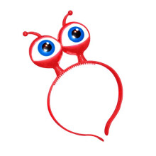 Alien-hoofdband met lichtjes, horror-hoofdbanden, concertaccessoires, lichtgevend speelgoed voor kinderen, rood