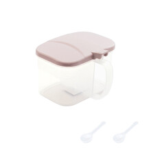 Potes para temperos com 2 compartimentos e colher