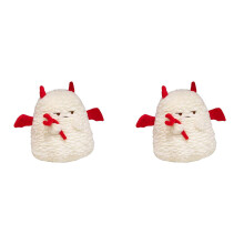 Coussin décoratif en peluche mignonne pour canapé, lit et fauteuil – Lot de 2