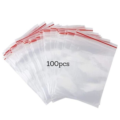 100 stuks hersluitbare plastic zakjes met ritssluiting - 13*19 cm