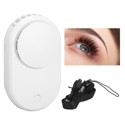 Zerodis Mini Wimperdroger, Wimperventilator, Handzame Mini Airconditioningventilator voor Wimperhygiëne, Wit