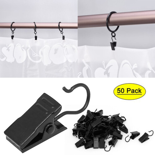 Fekete vasfüggöny csipeszek – 50 db