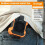 Draagbare ventilator - QINGQUE - Clip-on model - 4000mAh - USB - Oranje 1
