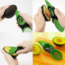 Avocadoschiller, fruitsnijder, snijmachine, groen keukengereedschap