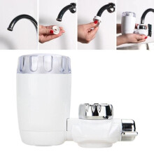 Wasnet, waterfilterset voor de kraan, betrouwbare en veilige keukenkraan, waterfilters voor kranen - wit type