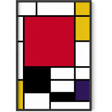 Abstrakcyjny wydruk ścienny Mondrian, prostokątny, 24x36 cali