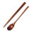 Juego de cuchara y palillos de madera con mango largo 1