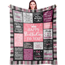 Coperta da compleanno per donna, 60x50 pollici