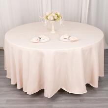 Premium Polyester Round Tablecloth 108"