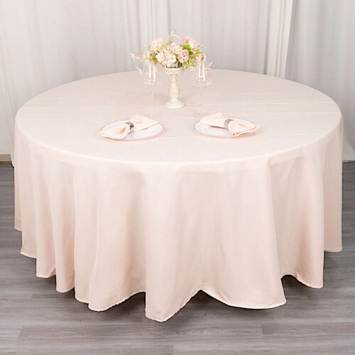 Premium Polyester Round Tablecloth 108"