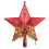 Plastic Christmas Tree Star Topper 20cm Red 1