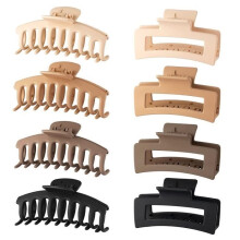 Grote haarclips in verschillende kleuren, set van 8 haarclips voor vrouwen en meisjes, matte haarclips met klauwvorm.