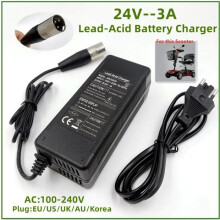 Acculader, loodzuuracculader voor elektrische scooter en rolstoel, 24V 3A - EU [B7096212]