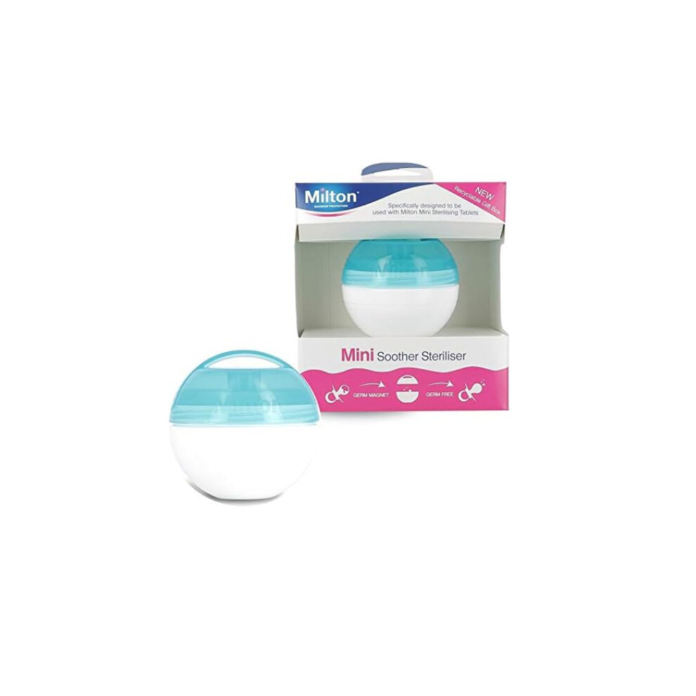 Milton Mini Portable Soother Steriliser Blue Baby Pacifier UV Sterilizer Travel Friendly