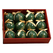 Christmas Ball Decoration 8cm Red Green Gold 12pcs