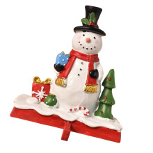 Christmas snowman resin stocking hanger 1 piece
