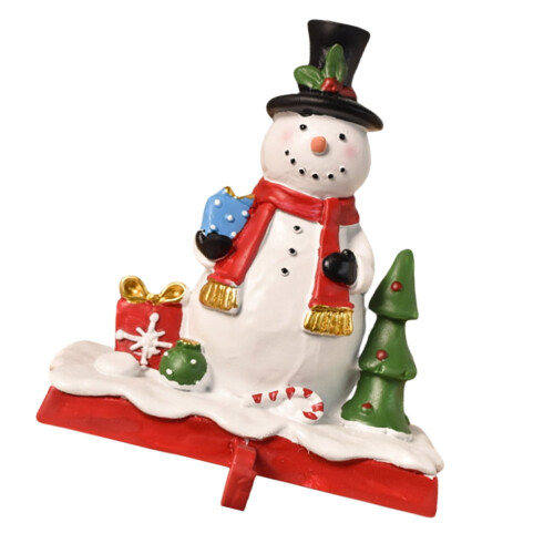 Christmas snowman resin stocking hanger 1 piece