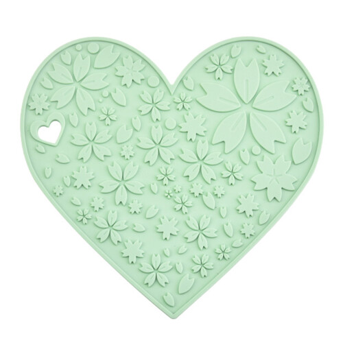 Silicone Heat-Resistant Placemat Heart-Shaped 4-Pack