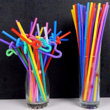 Plastic drinking straws flexible bendy 100 pcs