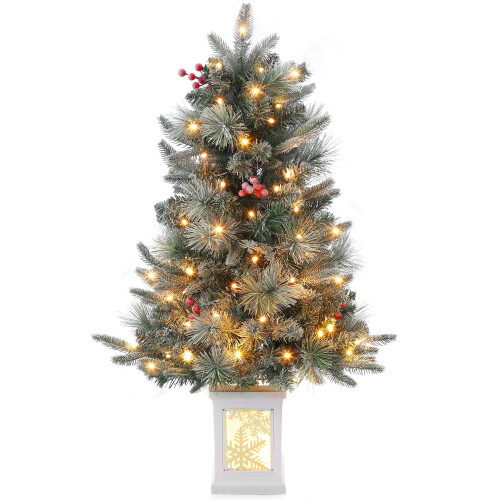 WhizMax pre-lit artificial Christmas tree 3ft with 78 warm