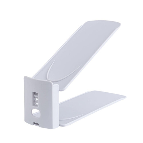 Shoe Display Stand Rack White Leather Shoe Shelf 1 Pack