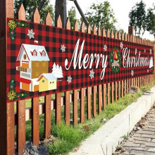 Christmas Banner Red Outdoor Indoor Decor 1 PC