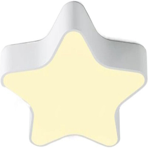 30 cm LED-Deckenleuchte, weißes Sternendesign, dimmbar für Kinderzimmer