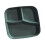9x9 Inch Square Divided Dinner Plate, PP, 3-Compartment 1
