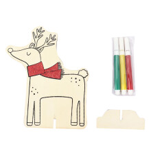 Christmas wooden decoration set for kids DIY painting