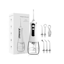 Draagbare monddouche, oplaadbare waterflosser, waterstraal voor tandheelkundige reiniging, 3 standen, reservoir van 300 ml, waterdicht.