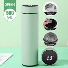 QianYing insulated water bottle with LED display 500ml