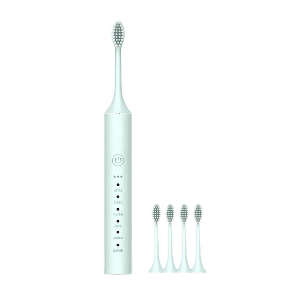 Tahtuvzn Electric Toothbrush with 4 Brush Heads, 6-Speed